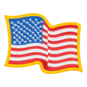 Wavy US American Flag Patches