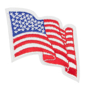 Wavy US American Flag Patches