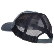 Manta Ray Embroidered Washed Trucker Cap