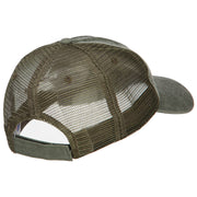 Manta Ray Embroidered Washed Trucker Cap