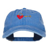 Lock and Key Love Embroidered Washed Cap