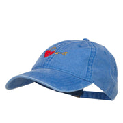 Lock and Key Love Embroidered Washed Cap