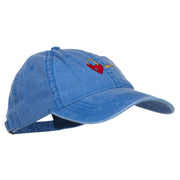 Lock and Key Love Embroidered Washed Cap