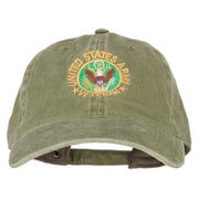 US Army Veteran Circle Embroidered Washed Cotton Twill Cap