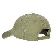 US Army Veteran Circle Embroidered Washed Cotton Twill Cap