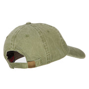 US Army Veteran Circle Embroidered Washed Cotton Twill Cap