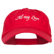 All My Love Embroidered Low Cap