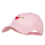 Lock and Key Love Embroidered Washed Cap