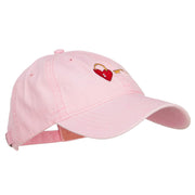 Lock and Key Love Embroidered Washed Cap