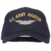 US Army Aviator Embroidered Solid Cotton Pro Style Cap