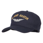 US Army Aviator Embroidered Solid Cotton Pro Style Cap