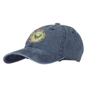 US Army Veteran Circle Embroidered Washed Cotton Twill Cap