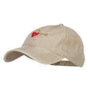 Lock and Key Love Embroidered Washed Cap