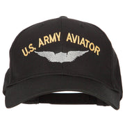 US Army Aviator Embroidered Solid Cotton Pro Style Cap