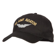 US Army Aviator Embroidered Solid Cotton Pro Style Cap