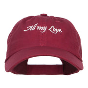 All My Love Embroidered Low Cap