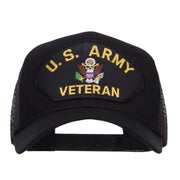 US Army Veteran Military Patched Mesh Cap