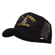 US Army Veteran Military Patched Mesh Cap