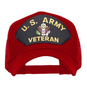 US Army Veteran Military Patched Mesh Cap