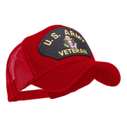 US Army Veteran Military Patched Mesh Cap