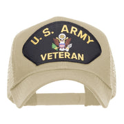 US Army Veteran Military Patched Mesh Cap