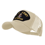 US Army Veteran Military Patched Mesh Cap