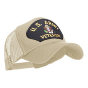 US Army Veteran Military Patched Mesh Cap