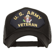 US Army Veteran Military Patched Mesh Cap