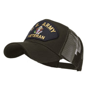 US Army Veteran Military Patched Mesh Cap