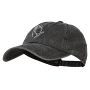 Praying Hands Outline Embroidered Washed Cotton Cap