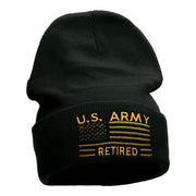 U.S. Army Retired Embroidered Long Knitted Beanie