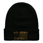 U.S. Army Retired Embroidered Long Knitted Beanie