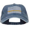 Thin Yellow Line Silver USA Flag Embroidered Washed Cap