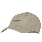 Wyoming with Map Outline Embroidered Washed Cotton Twill Cap