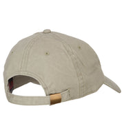 Wyoming with Map Outline Embroidered Washed Cotton Twill Cap