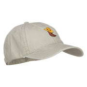 Cowboy Boots and Hat Embroidered Washed Cap