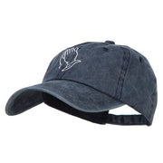 Praying Hands Outline Embroidered Washed Cotton Cap