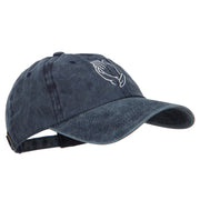 Praying Hands Outline Embroidered Washed Cotton Cap