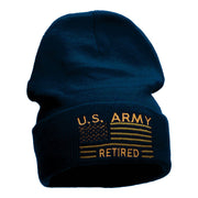 U.S. Army Retired Embroidered Long Knitted Beanie