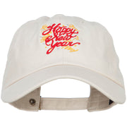 Happy New Year Confetti Embroidered Unstructured Cap