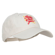 Happy New Year Confetti Embroidered Unstructured Cap