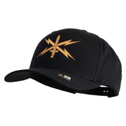 U.S. Army Cyber Corps Embroidered Retro Cotton Blend Snapback Cap - Black OSFM