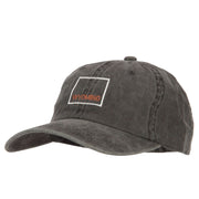 Wyoming with Map Outline Embroidered Washed Cotton Twill Cap