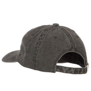 Wyoming with Map Outline Embroidered Washed Cotton Twill Cap