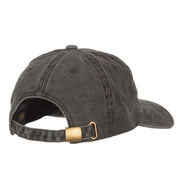 Wyoming with Map Outline Embroidered Washed Cotton Twill Cap