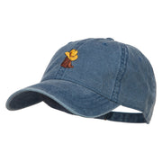 Cowboy Boots and Hat Embroidered Washed Cap