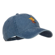 Cowboy Boots and Hat Embroidered Washed Cap