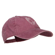 Praying Hands Outline Embroidered Washed Cotton Cap