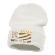 U.S. Army Retired Embroidered Long Knitted Beanie