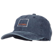 Wyoming with Map Outline Embroidered Washed Cotton Twill Cap